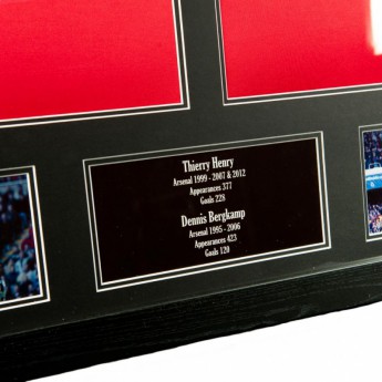 Legende tricou înrămat FC Arsenal Bergkamp & Henry Signed Shirts (Dual Framed)