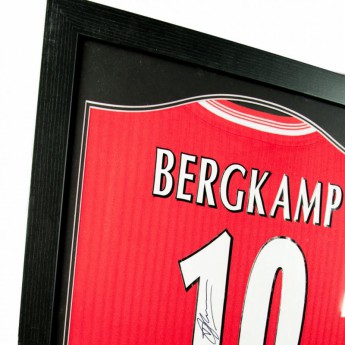 Legende tricou înrămat FC Arsenal Bergkamp Signed Shirt (Framed)
