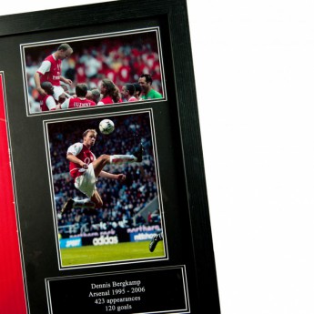Legende tricou înrămat FC Arsenal Bergkamp Signed Shirt (Framed)