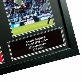 Legende tricou înrămat FC Arsenal Bergkamp Signed Shirt (Framed)