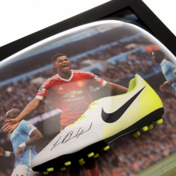 Legende ghete de fotbal înrămate Manchester United Rashford Signed Boot (Framed)