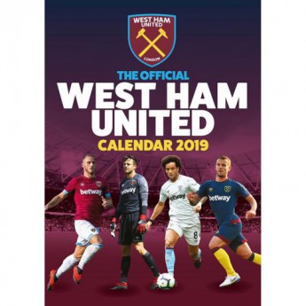 West Ham United calendar 2019 official A3