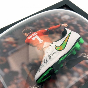 Legende ghete de fotbal înrămate Manchester United Cantona Signed Boot (Framed)