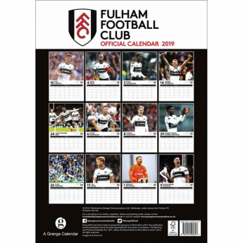 Fulham calendar 2019 official A3