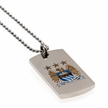 Manchester City colier Colour Crest Dog Tag & Chain EC