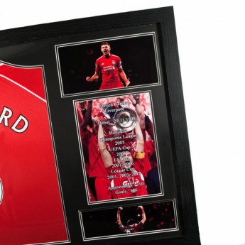 FC Liverpool poză în ramă Gerrard Signed Shirt Honours (Framed)