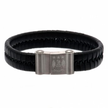 Manchester City brățară de piele Single Plait Leather Bracelet EC