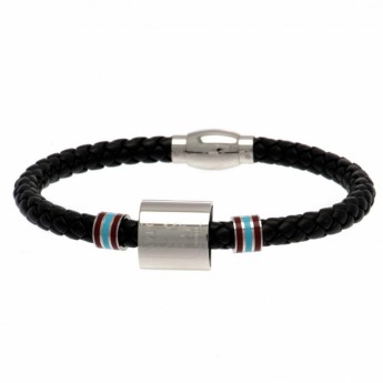 Aston Villa brățară de piele Colour Ring Leather Bracelet