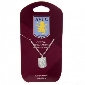 Aston Villa lănțișor de gât cu pandantiv Silver Plated Pendant & Chain