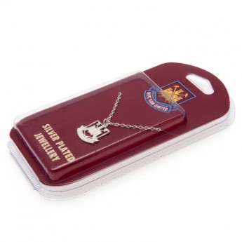 West Ham United lănțișor de gât cu pandantiv Silver Plated Pendant & Chain CT