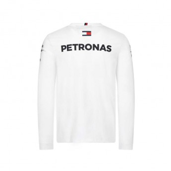 Mercedes AMG Petronas tricou de bărbați cu mânecă lungă white F1 Team 2019
