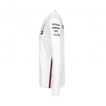 Mercedes AMG Petronas tricou de bărbați cu mânecă lungă white F1 Team 2019