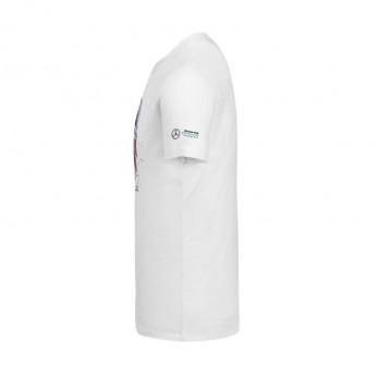 Mercedes AMG Petronas tricou de bărbați white Hamilton Helmet F1 Team 2019