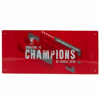 FC Liverpool semn pe perete Champions Of Europe Street Sign