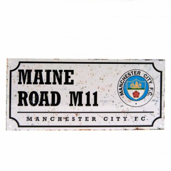 Manchester City semn pe perete Street Sign Retro