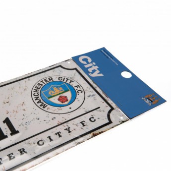 Manchester City semn pe perete Street Sign Retro