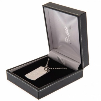 FC Liverpool lănțișor de gât cu pandantiv câine Champions Of Europe Engraved Dog Tag & Chain