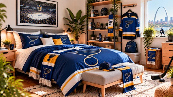 Inspirație pentru camera unui suporter St. Louis Blues