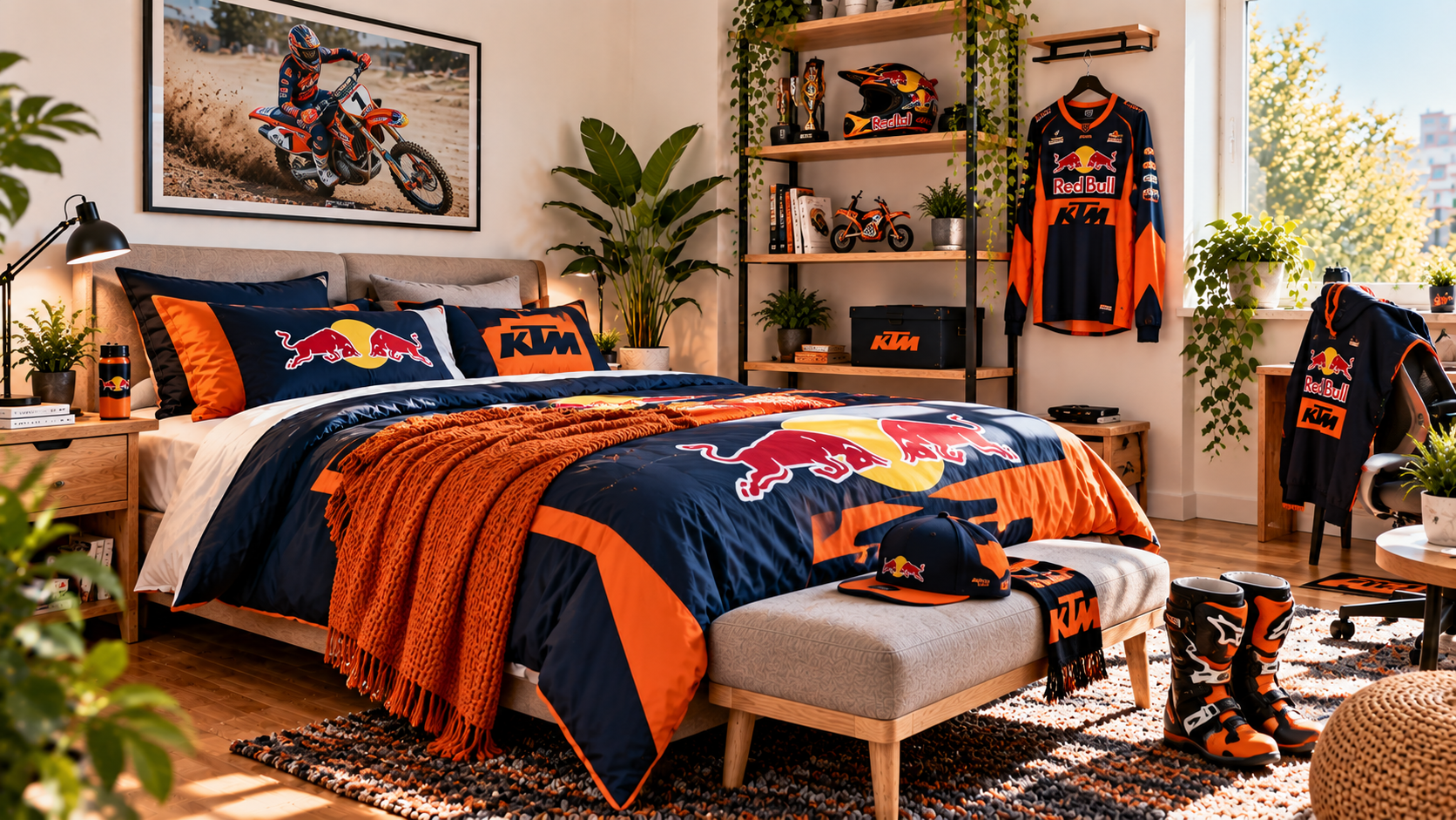 Inspirație pentru camera unui suporter Red Bull KTM