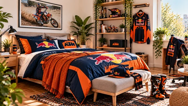 Inspirație pentru camera unui suporter Red Bull KTM