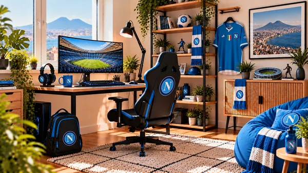 Inspirație pentru colțul de lucru al unui suporter SSC Napoli