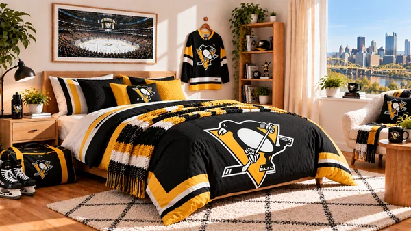 Inspirație pentru camera unui suporter Pittsburgh Penguins