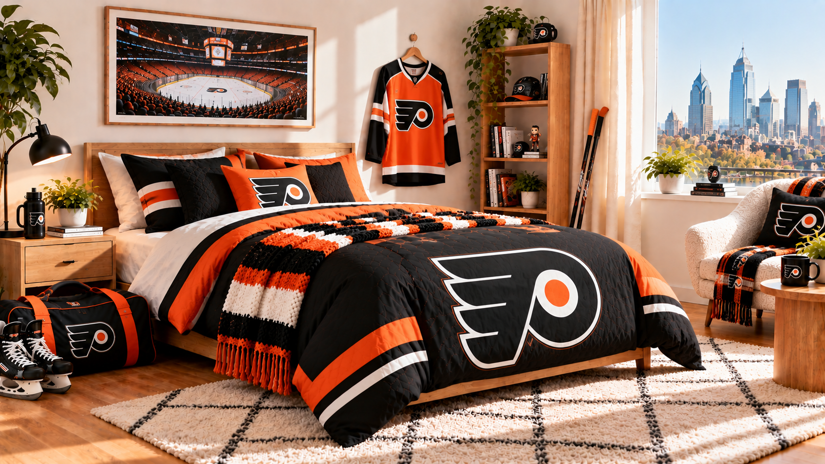 Inspirație pentru camera unui suporter Philadelphia Flyers