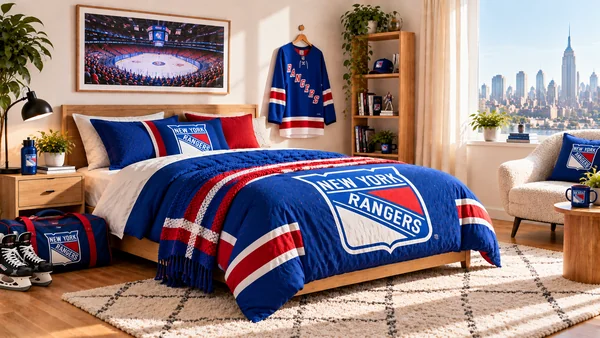 Inspirație pentru camera unui suporter New York Rangers