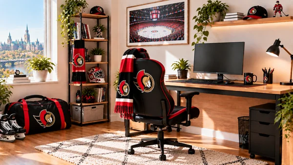 Inspirație pentru colțul de lucru al unui suporter Ottawa Senators