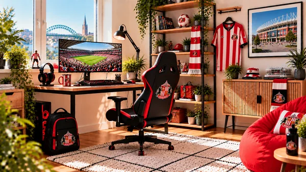 Inspirație pentru colțul de lucru al unui suporter Sunderland