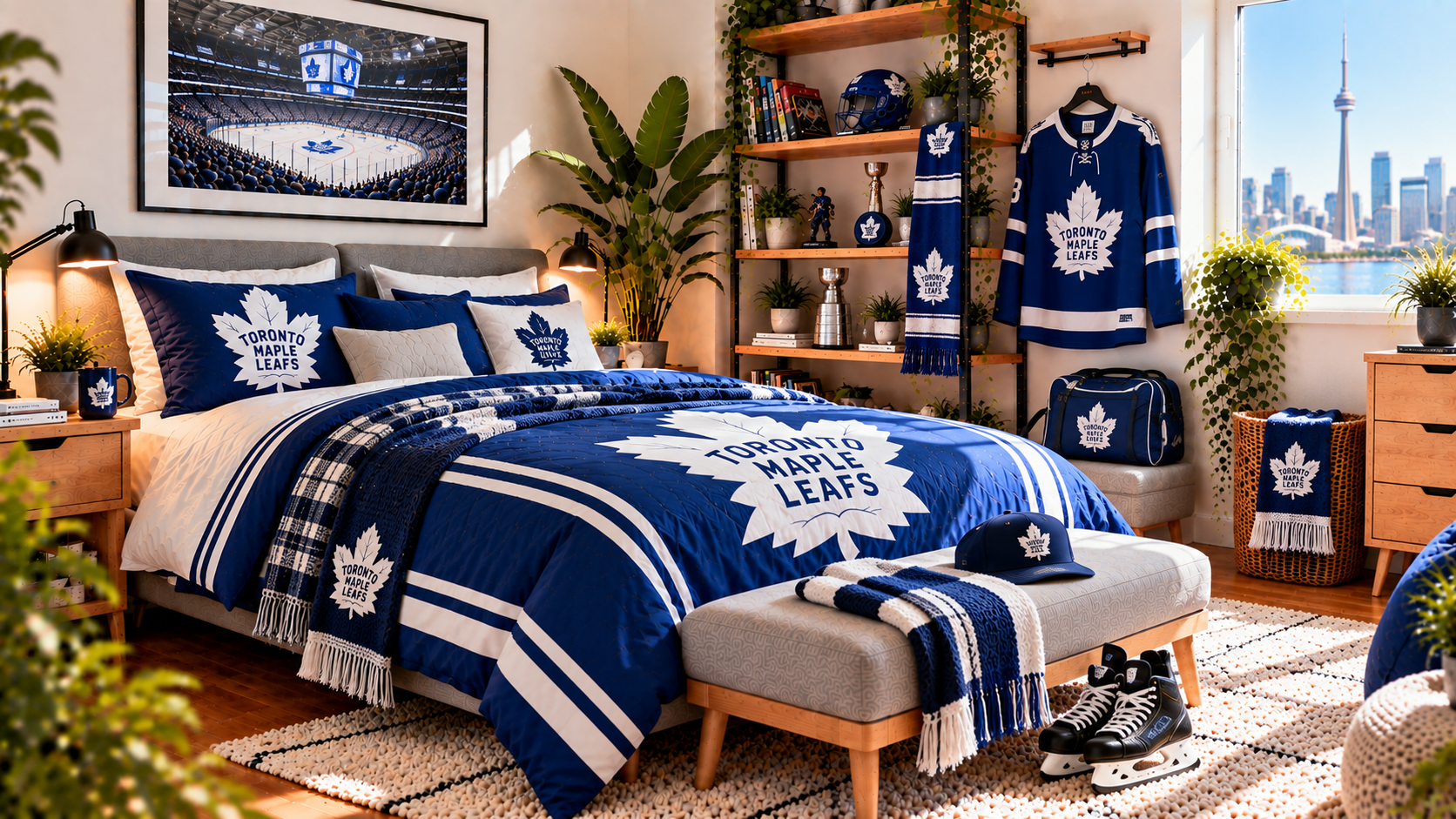 Inspirație pentru camera unui suporter Toronto Maple Leafs