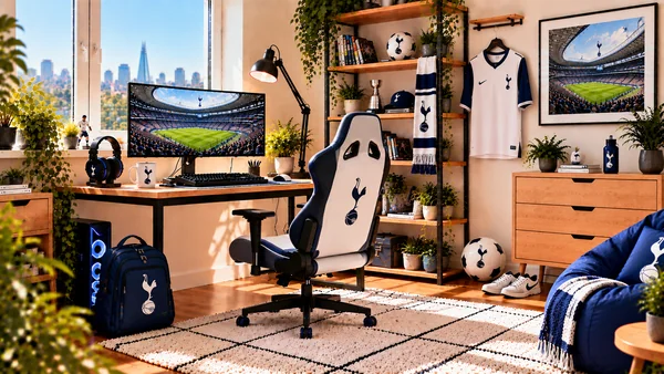 Inspirație pentru colțul de lucru al unui suporter Tottenham Hotspur