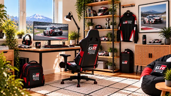 Inspirație pentru colțul de lucru al unui suporter Toyota Gazoo Racing