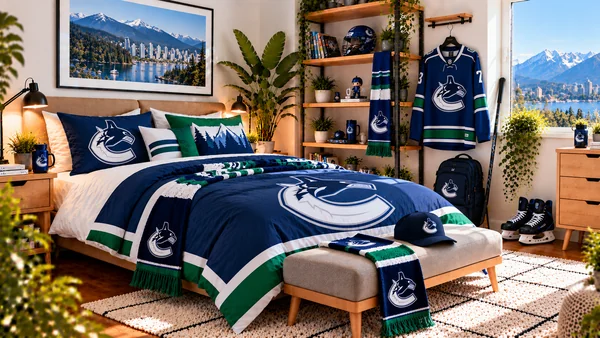 Inspirație pentru camera unui suporter Vancouver Canucks
