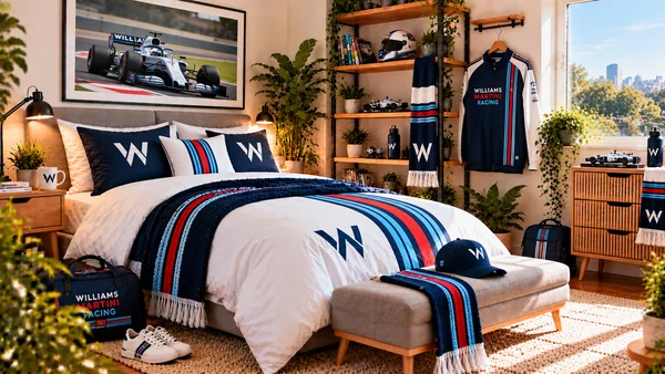 Inspirație pentru camera unui suporter Williams Martini Racing