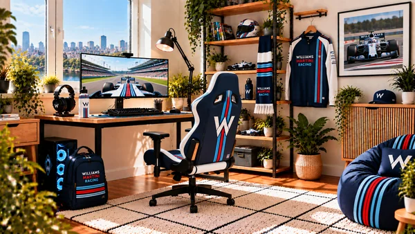 Inspirație pentru colțul de lucru al unui suporter Williams Martini Racing