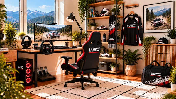 Inspirație pentru colțul de lucru al unui suporter WRC Championship